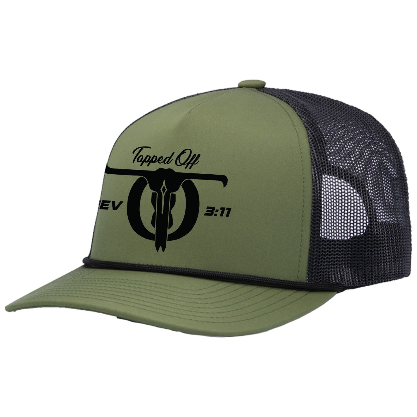 Tapped Off "Rev 3:11" 5-Panel Rope Trucker